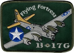 Image de B17 Flying Fortress Bomber Abzeichen grün rechteckig