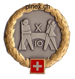 Image de Insigne de Béret dorée Brigade territoriale 10 Forces terrestres suisses