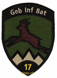 Image de Bataillon d'infanterie de montagne 17 noir avec velcro