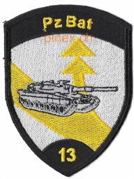 Immagine di Pz Bat 13 Panzer-Bataillon-13 schwarz ohne Klett