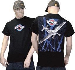 Image de Spitfire Warbird T-Shirt RAF schwarz