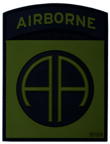 Immagine di 82nd Airborne Abzeichen grün All American PVC Rubber Patch