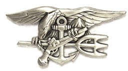 Immagine di U.S. Navy Seals  large Pin Uniformabzeichen silber