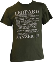 Image de Leopard 2 Panzer 87 Schweizer Armee T-Shirt oliv