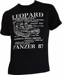 Image de Leopard 2 Panzer 87 Schweizer Armee T-Shirt schwarz