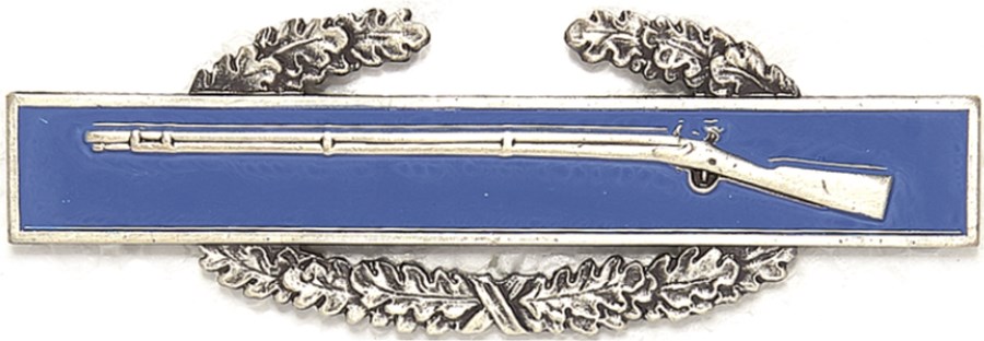 Immagine di Infanterieabzeichen US Army Schützenspange WWII 1. Auszeichnung mit Kranz Metall Uniformabzeichen