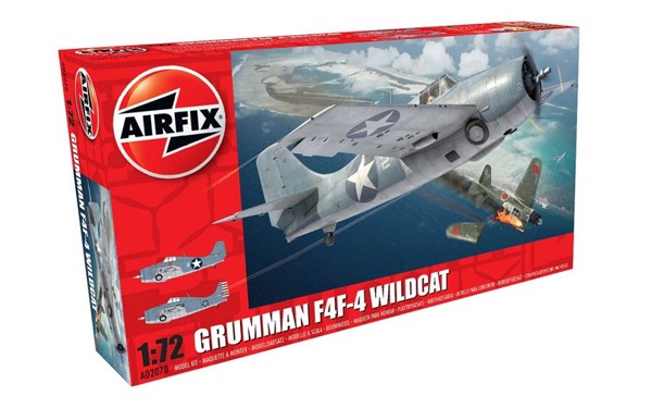 Image de Airfix Grumman F4F-4 Wildcat Modellbausatz 1:72