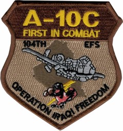 Picture of A-10C Thunderbolt Operation Iraqi Freedom First in Combat Abzeichen