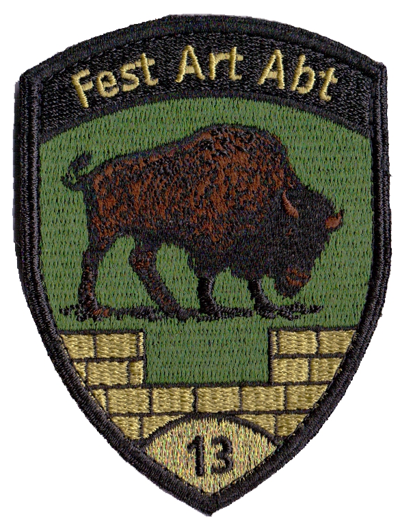 Immagine di Festungsartillerie Abt 13 gold Emblem mit Klett