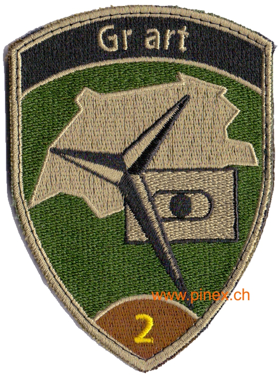 Bild von Gr art 2 braun Artilleriebadge mit Klett 