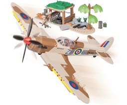 Image de Cobi Supermarine Spitfire WWII Desert Airstrip Ausführung Flugzeug Baustein Set 