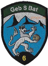 Image de Geb S Bat 6 Gebirgsschützen Bataillon 6 schwarz ohne Klett