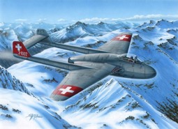 Picture of De Havilland Vampire Schweizer Luftwaffe Modellbausatz 1:72