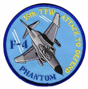 Bild von 35th Tactical Fighter Wing TFW F-4 Phantom Abzeichen Attack to Defend