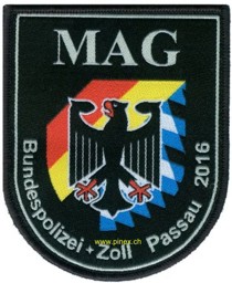 Immagine di MAG Bundespolizei und Zoll Passau 2016 Abzeichen gewoben mit Klett
