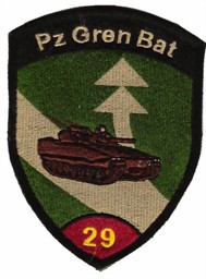 Image de Bataillon grenadier de chars 29 pourpre avec velcro