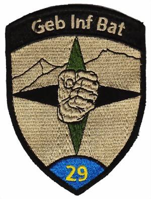 Image de Geb Inf Bat 29 blau mit Klett