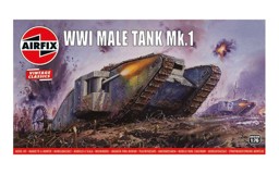 Picture of Airfix Vintage Classics WWI Male Tank Mark I MKI Panzer Modellbausatz 1:76