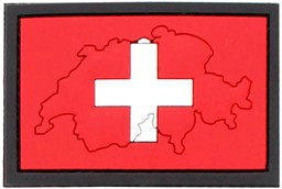 Image de Insigne Badge Drapeau Suisse PVC avec Velcro