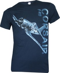 Image de Corsair F4U T-Shirt blau meliert