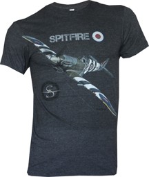 Image de Supermarine Spitfire MK IV solo RAF Tshirt grau