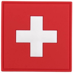 Image de Schweizer Flagge quadratisch PVC Rubber Patch Abzeichen