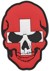 Bild von Skull Switzerland Flag PVC Rubber Patch