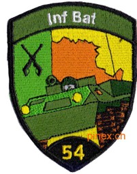 Bild von Inf Bat 54 Badge schwarz ohne Klett 