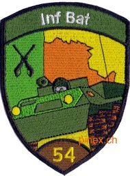 Bild von Inf Bat 54 Badge braun ohne Klett 