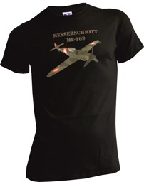 Picture of Messerschmitt ME-109 Schweizer Luftwaffe WWII T-Shirt schwarz
