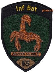 Picture of Inf Bat 65 Infanterie Bataillon 65 GOLD ohne Klett "Semper Mobilis"