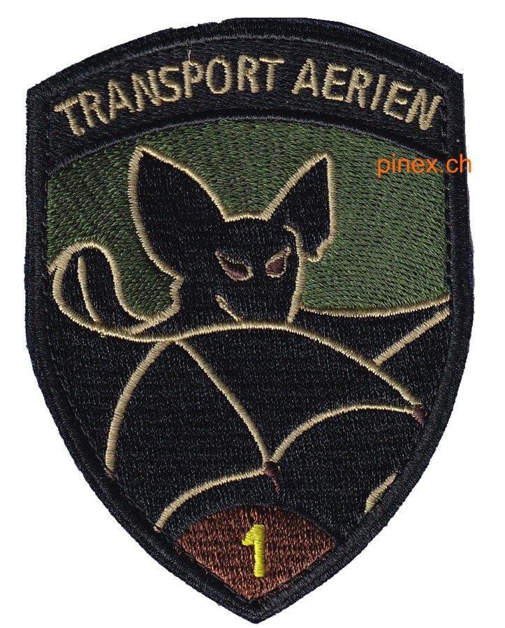 Bild von Transport Aerien 1 braun Badge mit Klett