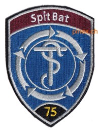 Picture of Spital Bataillon 75 Badge schwarz ohne Klett dunkelblau
