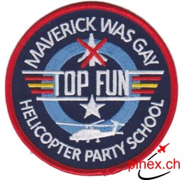 Image de Top Gun Fun Patch Helicopter School Abzeichen Patch