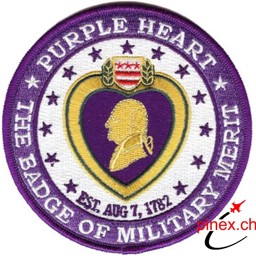 Image de Purple Heart Verwundetenabzeichen Logo Aufnäher