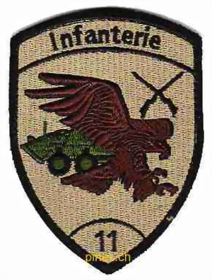 Picture of Infanterie Schule 11 St. Gallen Abzeichen mit Klett Schweizer Armee