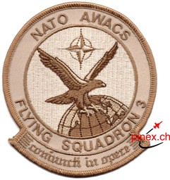 Picture of Nato Awacs Flying Squadron 3 Abzeichen Patch Sand Tarn