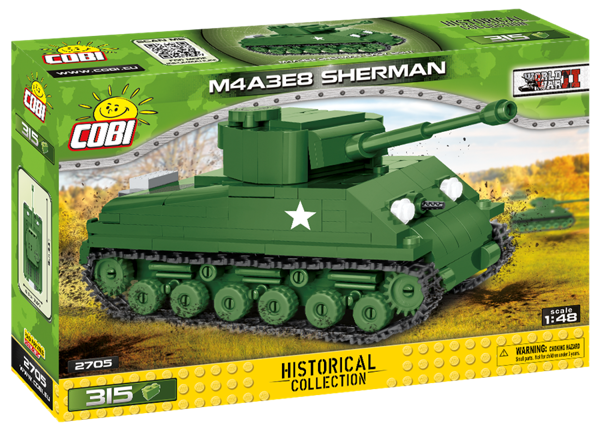 Image de COBI 2705 Sherman M4 A3E8 Easy Eight Panzer US Army WWII Historical Collection Baustein Set