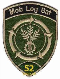 Image de Mob Log Bat 52 grün mit Klett Militärbadge