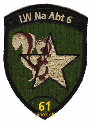 Bild von LW Na Abt 6-61 grün mit Klett Luftwaffenbadge