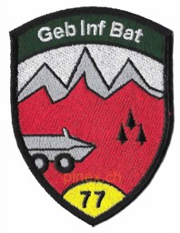 Image de Bat Inf Mont 77 jaune sans velcro insigne armee 21