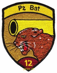 Image de Pz Bat Panzer Bataillon 12 weinrot ohne Klett