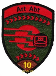 Picture of Badge Artillerie Abteilung 10 braun ohne Klett
