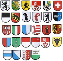Picture of Kantonswappen Abzeichen gewoben, Aargau