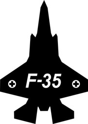 Picture of F-35 Lightning II Top Swiss Air Force Autoaufkleber small
