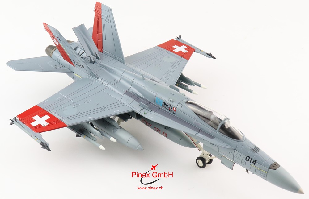 Picture of F/A-18C Hornet Swiss Air Force  J-5014 Air 14 Payerne Air Show 2014. Hobby Master Modell im Massstab 1:72, HA3572.