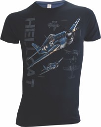 Image de Grumman F6F Hellcat Warbird T-Shirt blau