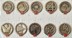 Image de Kleine Sammlung mit 10 verschiedenen Béretemblemen der Schweizer Armee