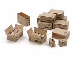 Picture of Tamiya US Rationen Kartons 10 in 1 8Stk auf Papierbogen Modellbau Set 1:35