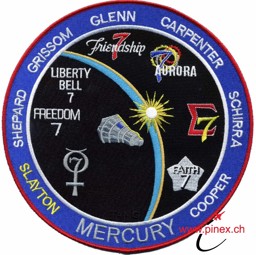 Immagine di Mercury Commemorative Patch Large Abzeichen Mercury Programm
